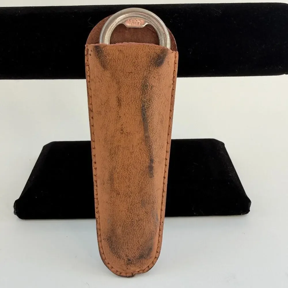 Vintage 50s RCMP Bottle Opener and Leather Sheath Royal Canadian Mounted Police